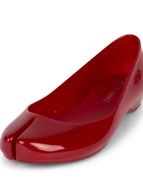 Jeffrey Campbell Fixed Split-Toe Jelly Flats in Cherry Red Size 9M